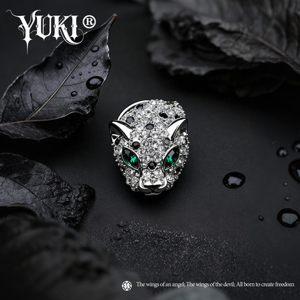 YUKI欧美饰品西装西服男士豹子胸针男气质领针领扣女配饰个性潮人