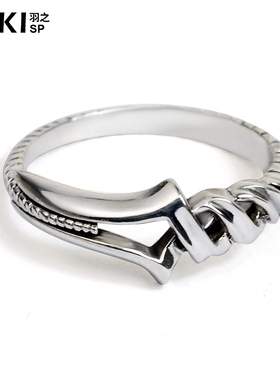 YUKI男士个性925纯银饰品戒指环尾戒子EVA朗基努斯潮人情侣男女款
