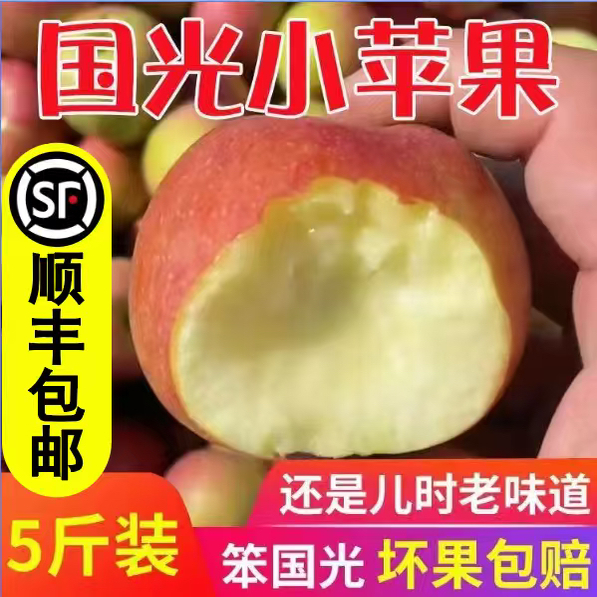 正宗国光苹果小平果应季笨果现摘新鲜水果孕妇老品种苹果脆甜多汁