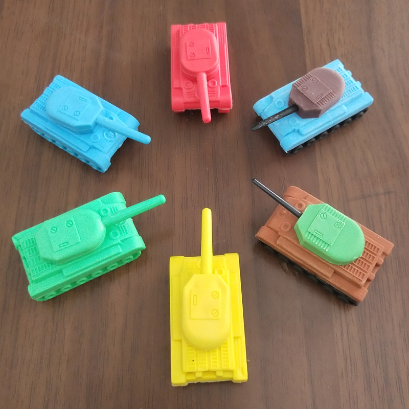 军事橡皮擦拼装坦克玩具盲盒像皮