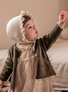 Y196韩国进口男女宝宝针织外套 婴幼儿长袖休闲开衫毛衣 春秋童装