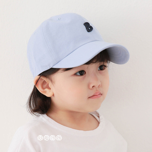 M853韩国进口男女宝宝加长檐鸭舌帽婴幼儿童春夏秋遮太阳棒球帽子