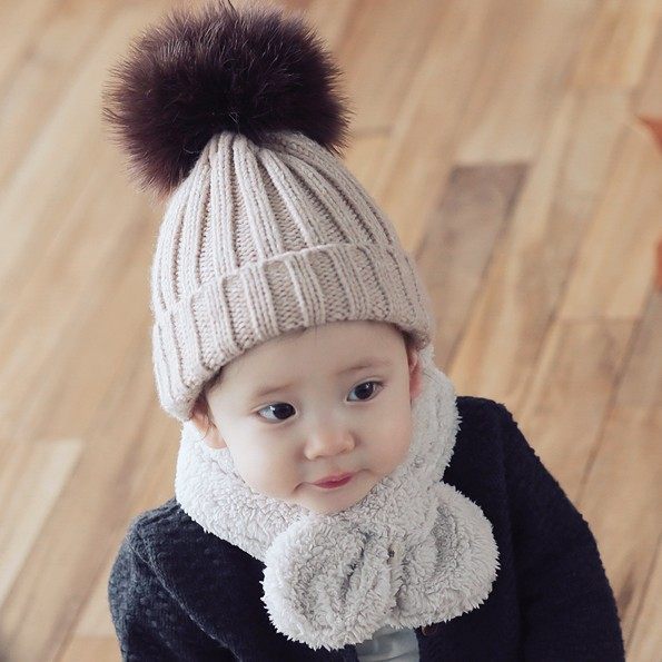韩国婴幼儿童毛线帽宝宝套头帽子