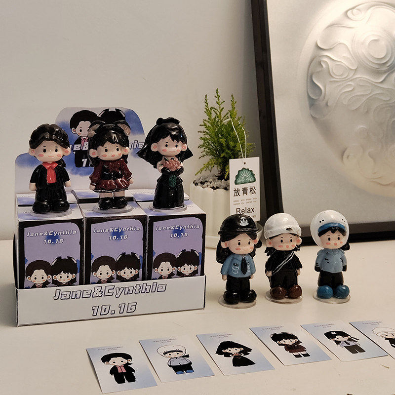 手工自制盲盒定制礼品生日照片小人偶公仔手办毕业礼物q版情侣diy