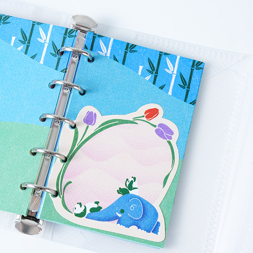 白日几何熊猫公园活页手帐内页