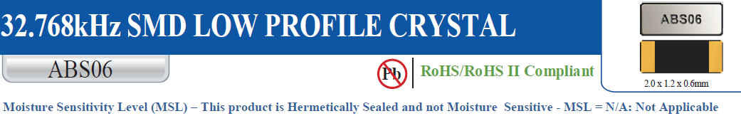 晶振FC-12M 32.768KHZ 2012 DST210S CM212 ABS06-32.768KHZ-T