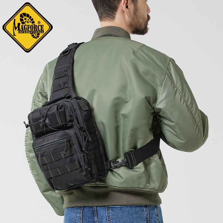 MAGFORCE麦格霍斯台湾产台马汉堡胸挂包0422单肩斜挎包时尚胸包小