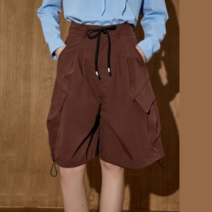 折扣店 休闲裤 复美式 五分高腰宽松休闲大口袋女式 古工装 正品