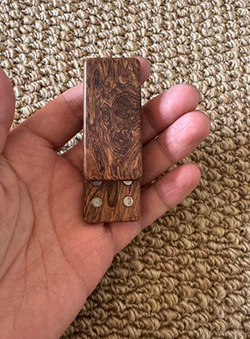 edc绿檀木解压推牌减压文玩玩具