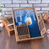 创意复古绝密木盒同学录唯美个性 学生毕业纪念册 活页留言册盒装