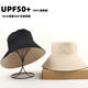 日本UV双面防晒帽女大头围大檐渔夫帽文艺百搭韩版 防紫外线遮阳夏