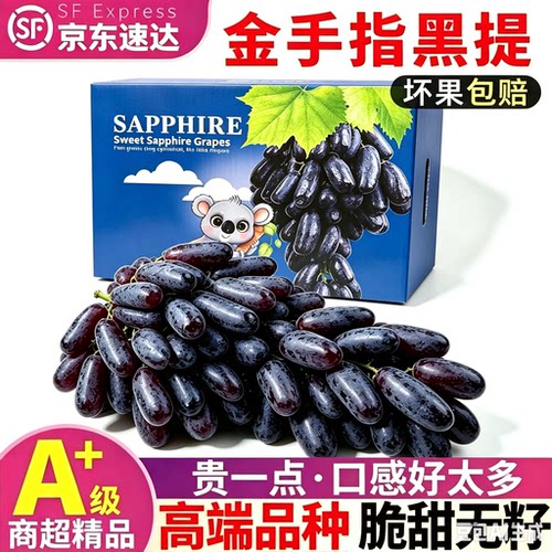 新鲜采摘顺丰金手指蓝宝石脆甜