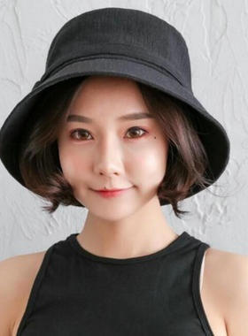 【优雅款】春夏日本女士防晒遮阳帽双层帽子太阳帽休闲棉百搭盆帽