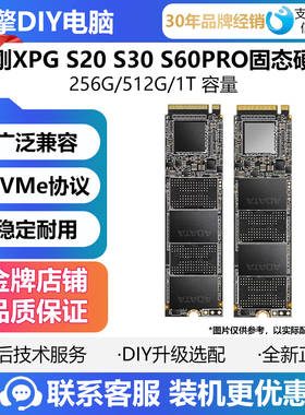 威刚XPG S20 S30 S60PRO 1T M.2固态硬盘PCIE4.0 PCIE3.0 256G