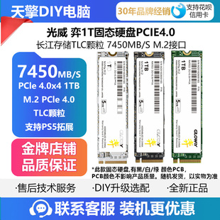 光威 弈1T固态硬盘PCIE4.0 长江存储TLC颗粒 7450MB/S M.2接口