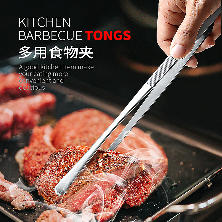 不銹鋼烤肉夾加長食物鑷子