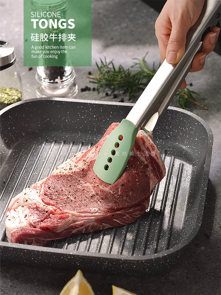 耐高温硅胶牛排夹多用途食物夹