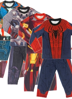 儿童男孩漫威英雄服装套装美国队长钢铁侠雷神擎天柱舞台表演道具