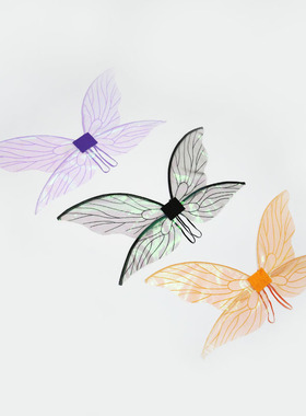 新款仿真蚊子苍蝇蝉翼飞蛾蜻蜓精灵昆虫翅膀仙子蝴蝶舞台节日表演