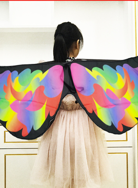 儿童独角兽云朵精灵天使蝴蝶翅膀可爱炫彩游玩可折叠舞台表演道具