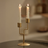 北欧家用轻奢风烛台摆件复古烛光晚餐道具简约家用浪漫餐桌装 饰品