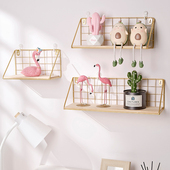 宿舍墙上置物架免打孔卧室床头边壁挂式 墙面挂蓝客厅墙壁壁饰壁挂