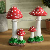 户外仿真蘑菇摆件别墅园林景观雕塑小品花园庭院幼儿园植物装 饰