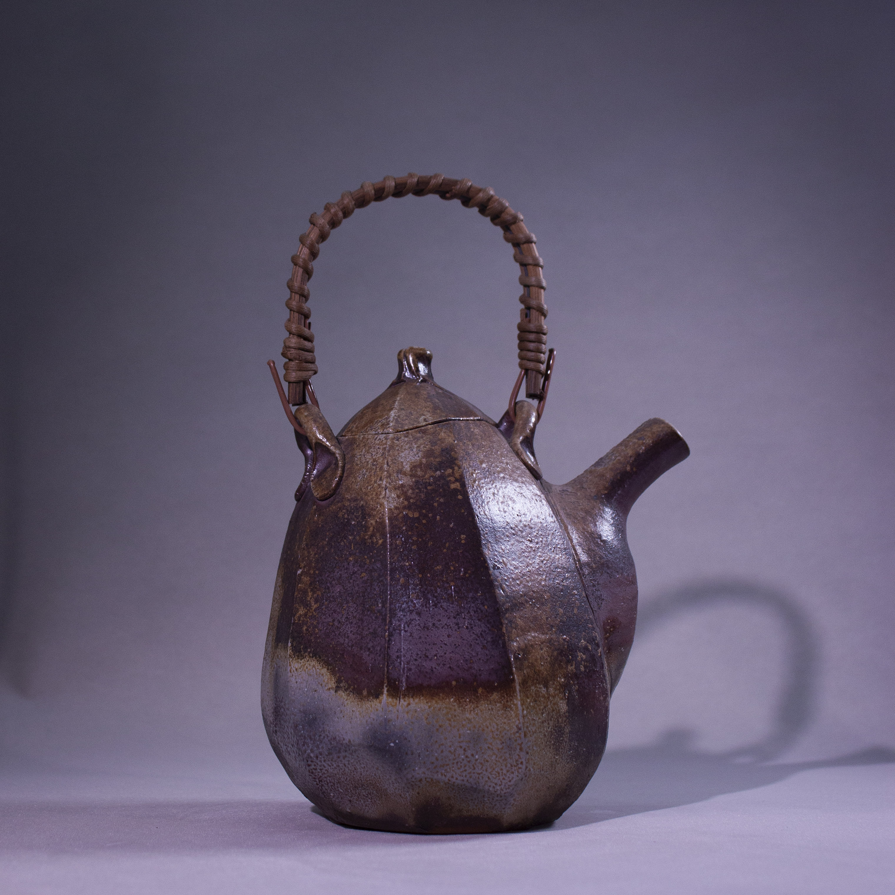 备前烧柴冈信义日本进口柴烧提梁泡茶壶侘寂风古朴功夫茶具器茶道