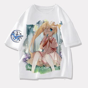 rewrite 小鸟朱音篝凤千早 周边白色短袖T恤 衣服体恤半袖定制