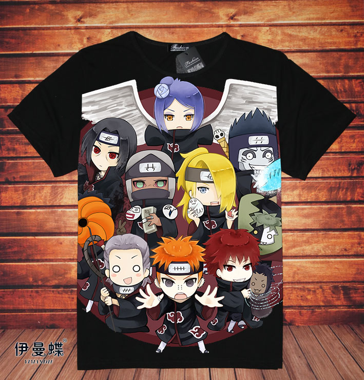 火影忍者晓组织 佩恩 宇智波鼬 大蛇丸儿童装小孩短袖T恤衣服服装