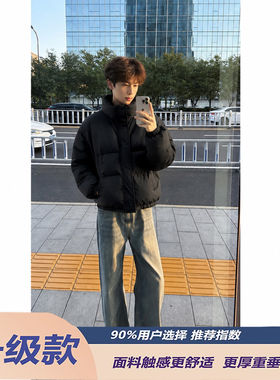 美式冬装加厚羽绒棉大码男面包服