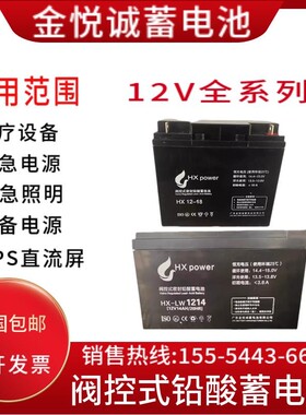 HXpower金悦诚蓄电池HX12-17消防主机12V2.8A7A12A14A18A24A33A38