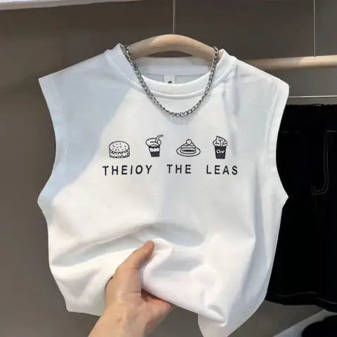 纯棉螺纹领口男童背心儿童a类全棉无袖坎肩t恤小童幼儿园宝宝上衣