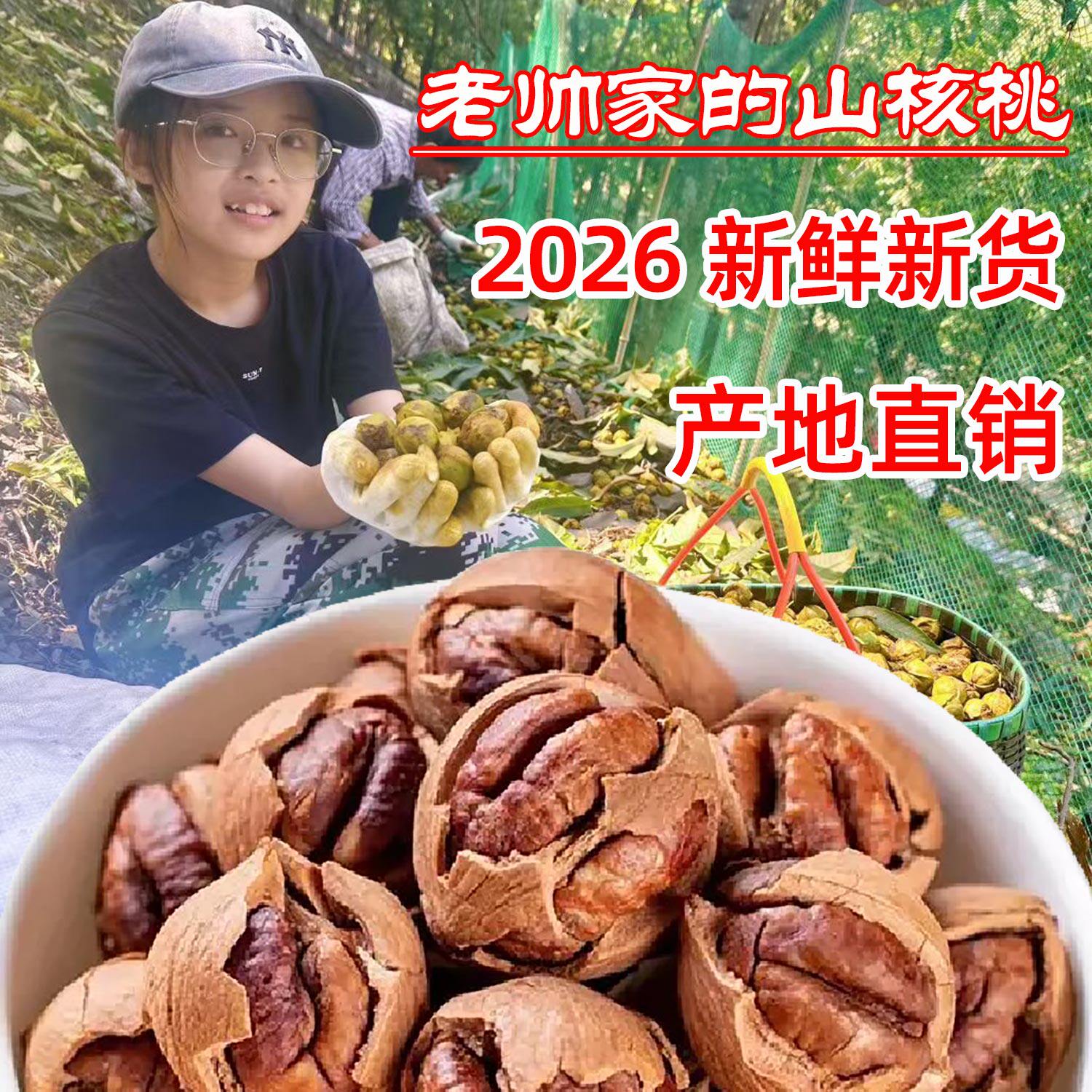 特好剥特大籽2026新货临安山核桃