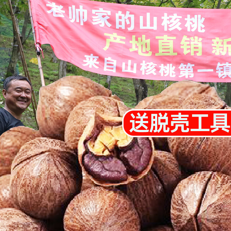 非手剥特大籽正宗临安山核桃2025年新货野生小核桃小胡桃浙江原产