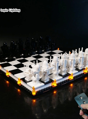 兼容乐高76392哈利波特巫师棋积木遥控Led灯饰MOC灯光改装diy灯组