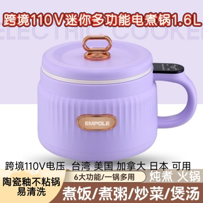 出口跨境110V迷你电饭煲美国日本加拿大迷你电煮锅火锅宿舍电炖锅