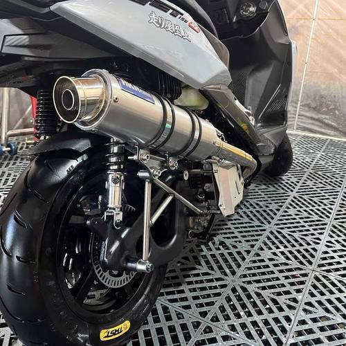 三阳JET水冷侧绕63大口径直排HKR排气管 增高款 回压静音款