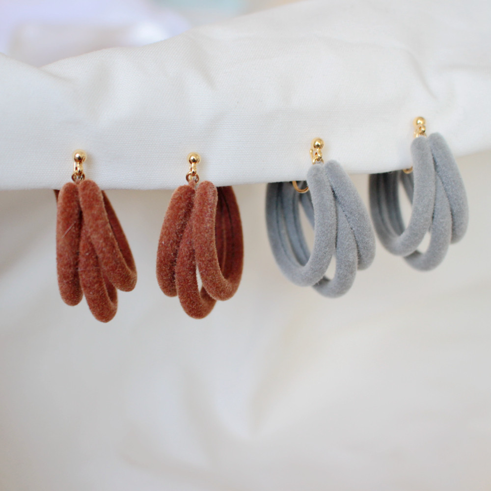 特推荐秋冬欧式无耳洞无痛硅胶蚊香盘耳夹耳环夸张圆形大气耳饰