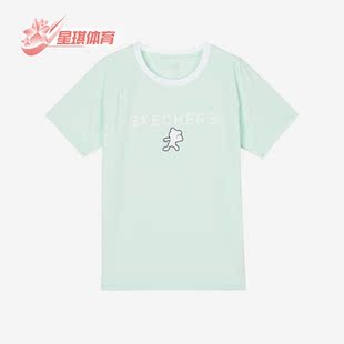 T恤 Skechers 大童运动休闲透气圆领短袖 夏季 P222B049 斯凯奇正品