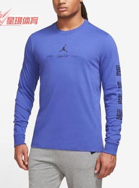 Nike/耐克正品JORDAN男子运动训练休闲圆领长袖T恤DV8447-430