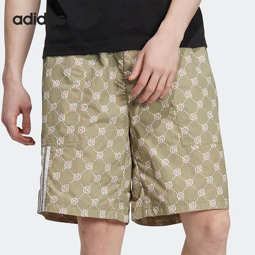 男女梭织运动短裤阿迪达斯正品