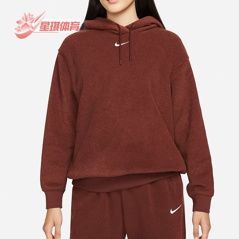 耐克女子加绒宽松运动卫衣