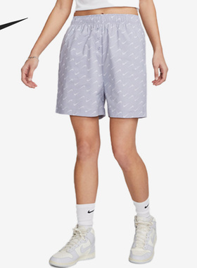 Nike/耐克正品高腰梭织夏新款印花女子运动短裤DV7933-519