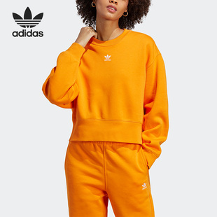 新款 春季 女子休闲运动圆领卫衣IK7697 阿迪达斯正品 Adidas