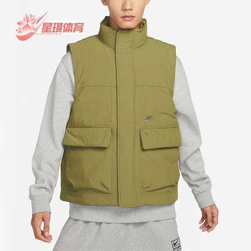 耐克男子保暖立领棉马甲