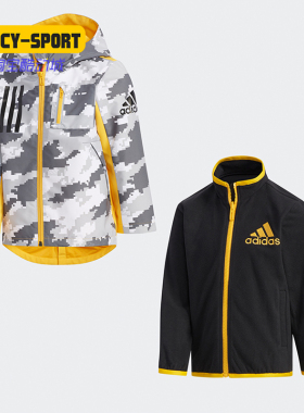 Adidas/阿迪达斯正品LB J 2IN1 JKT小童装冬季训练棉服外套EH4149