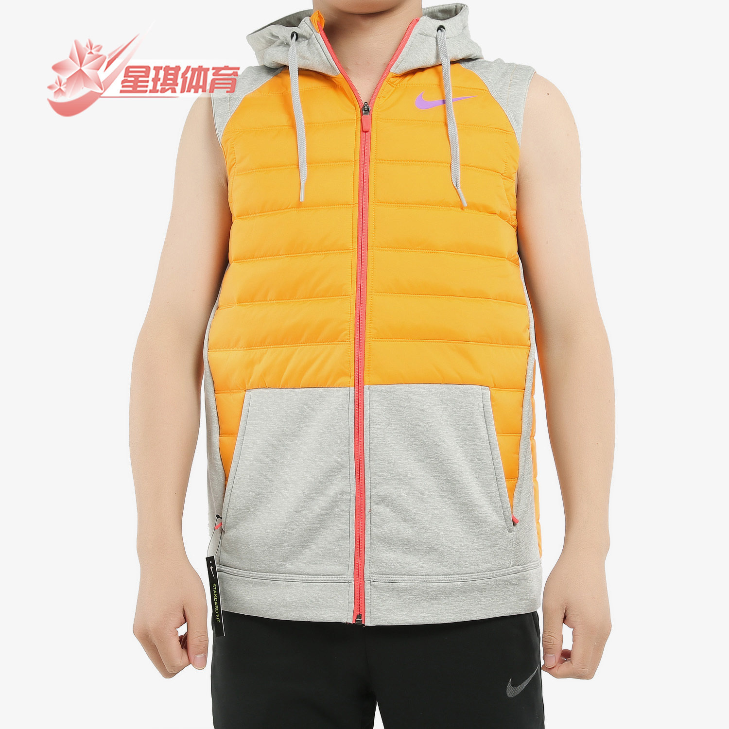 Nike/耐克正品   冬季新款男子保暖运动连帽休闲棉马甲 BV4535
