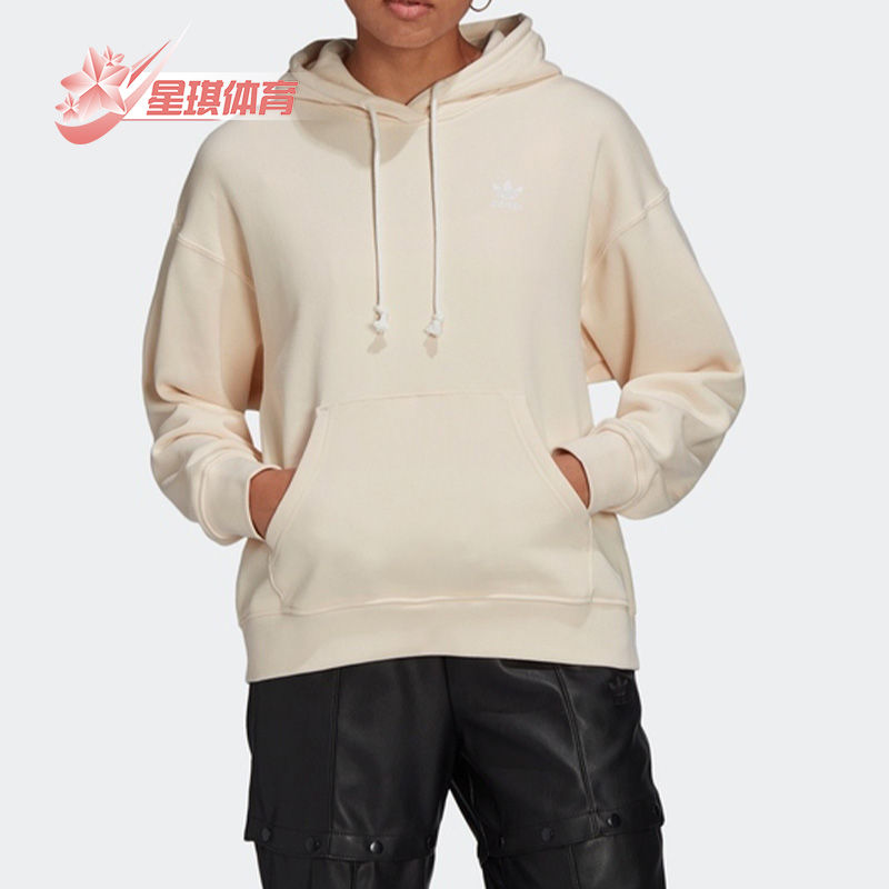 阿迪三叶草女子运动连帽套头卫衣