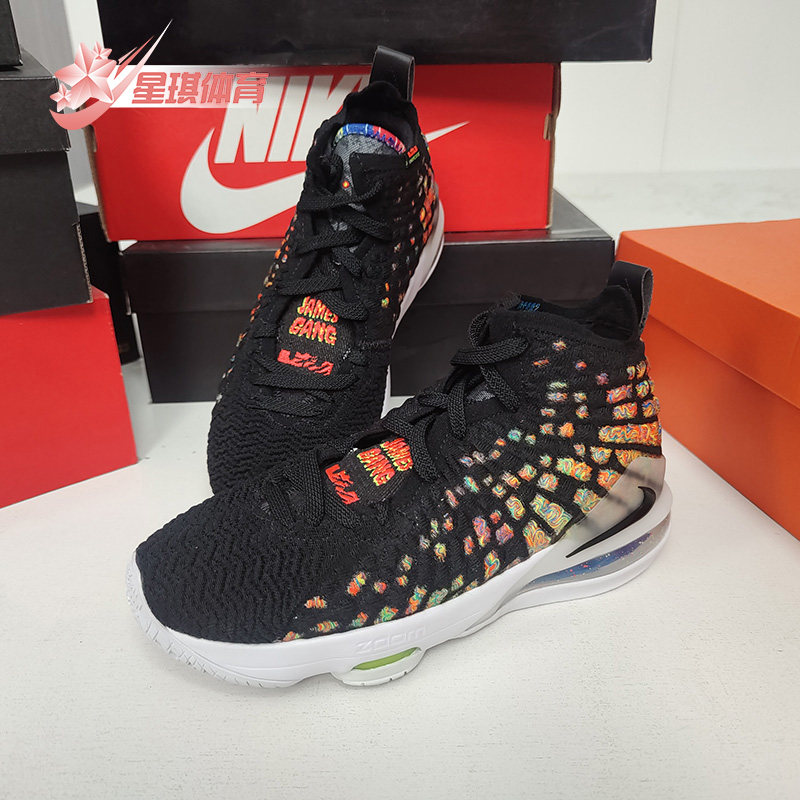 Nike/耐克正品运动大童女子GS时尚潮流实战气垫篮球鞋 BQ5594-005